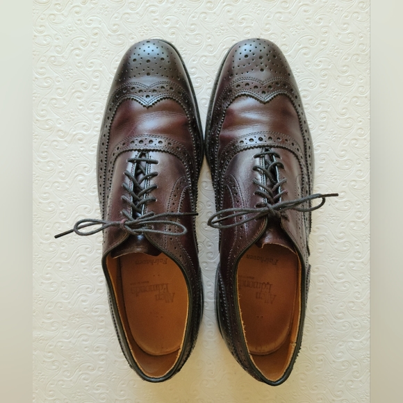 Allen Edmonds Fairhaven Mens Wingtip Dress Shoes Size 8 Dark brown/mahog… - Picture 2 of 16